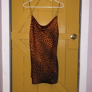 Zara leopard print slip dress